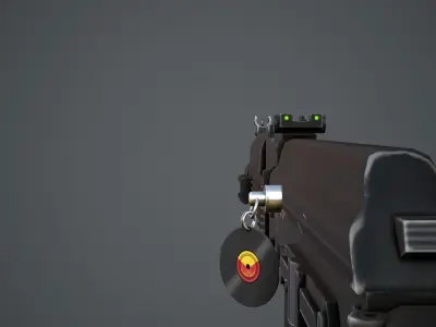 Vynil Record Weapon Charm - Low Poly Game Ready Low-poly 3D model
