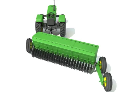 Tractor Disc Harrow 3D model
