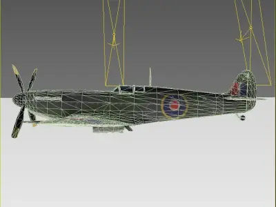AIRCRAFT SUPERMARINE SPITFIRE - CGTRADER Low-poly 3D model