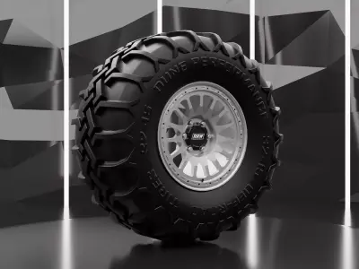 Dune Performance Sand Tire - Off-Road Paddle Tire 3D model