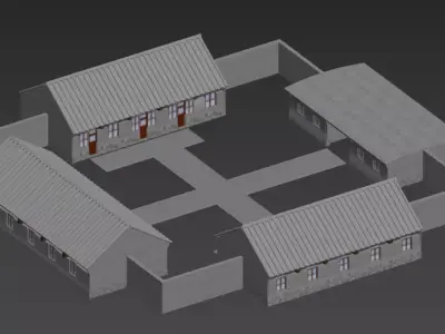 Ancient Chinese architecture Free low-poly 3D model