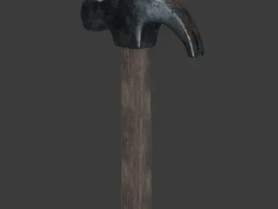 Hammer Low-poly 3D model 2