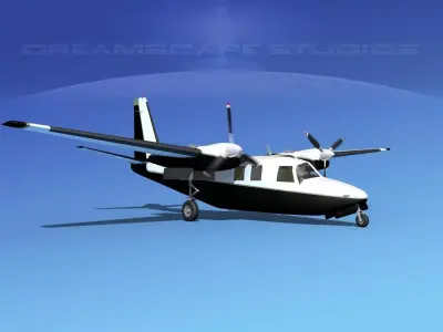 Aero Commander 500 V07 3D model