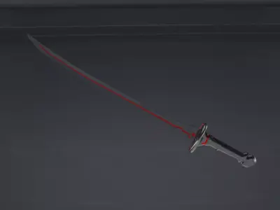 scifi Katana Low-poly 3D model