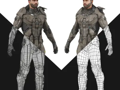 Sci-Fi Soldier Unreal Unity 3D model