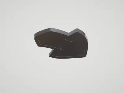 Game asset Striped Elegance with Blue Core 3D model
