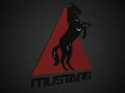 mustang logo 3D model