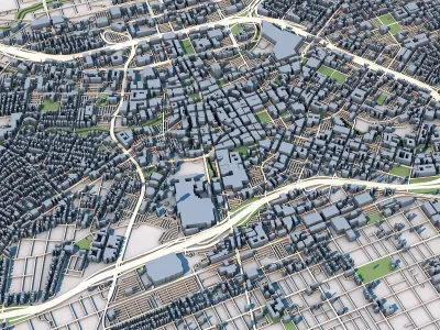 Part of San Antonio Bexar County Texas United States  3D model