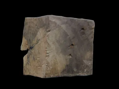Wood Cube01 Free low-poly 3D model