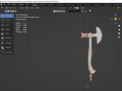 Axe - Stylized - Low Poly Low-poly 3D model