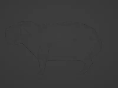 Low poly Capybara 3D model