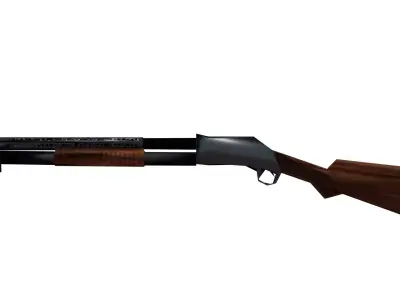 PS1 or N64 Style Shotgun 3D Model Low-poly 3D model