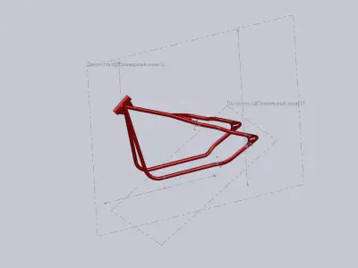 Harley frame Free 3D model