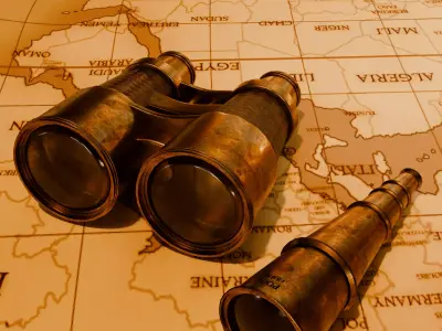 Vintage Binoculars Spyglass 3D Asset Pack Travel  Low-poly 3D model