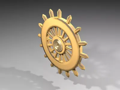 Ship Wheel 9 3D model