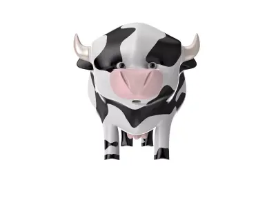 Cow toy Free low-poly 3D model