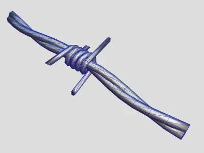 Barbed Wire Low-poly 3D model buy