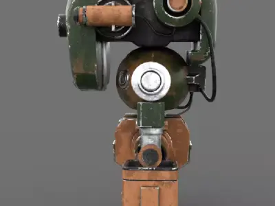 Old Robot Low-poly 3D model buy