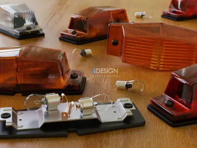 Double Burner Truck Light 3D model