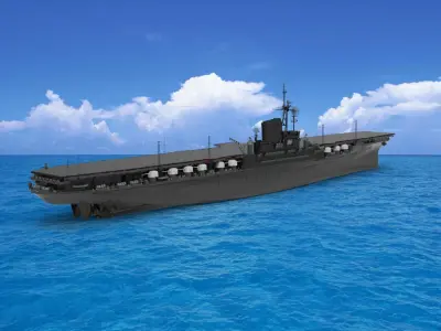 USS Midway aircraft carrier 3D model