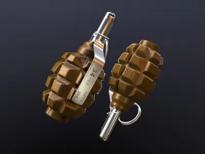 F1 GRENADE Low-poly 3D model