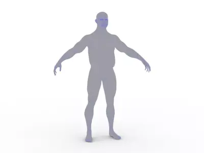 Chubby male 3D model