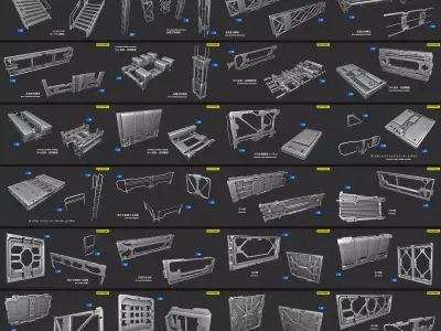 SCI-FI props 4 3D model