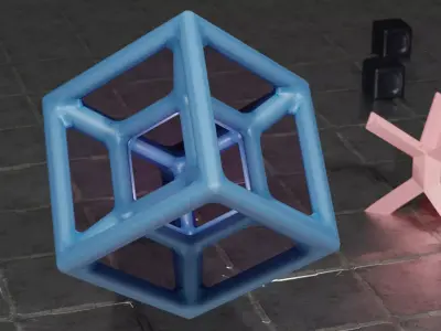 Tesseract  Hypercube  Print-Ready STL 3D print model