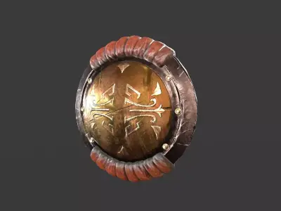 Shield 02 Low-poly 3D model