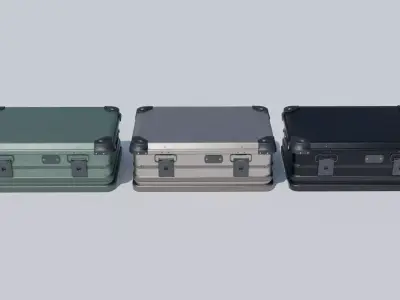 Metal Camping  Storage Case Low-poly 3D model