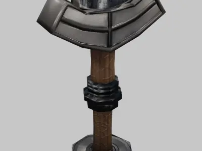 straight classic Germanic sword 3D model