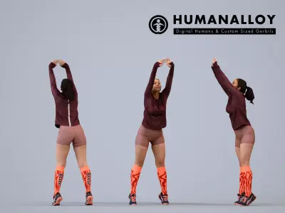 00567Nicole007 - Adult Caucasian woman exercising in sportswear 3D model