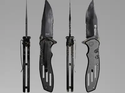 Pocket knife Smith and Wesson swa24s 3D model