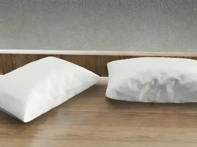 low poly and high poly pillows Free low-poly 3D model