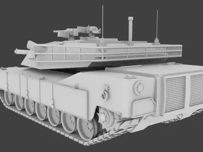 M1 Abrams tank Low-poly 3D model by M-Rahmat