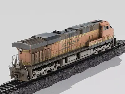 BNSF GE ES44AC Locomotive  3D model