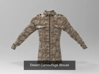 Military Clothing Various camouflage  3D Model Pack