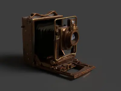 Old camera  Low-poly 3D model