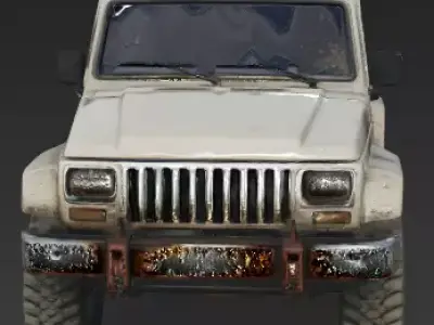 Realistic 80s Boxy Off-Road 4x4 3d model Low-poly 3D model