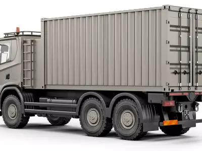Truck R500 XT 6x6 container 2022 3D model