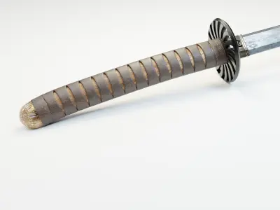 Samurai Weapon katana Low-poly 3D model