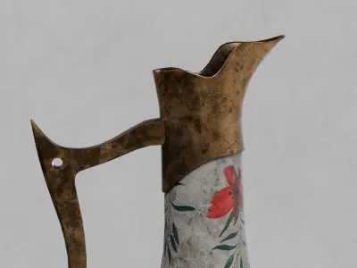 Porcelain Jug Low-poly 3D model