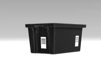 Amazon Style Industrial Crate  tote 3D Model Low-poly 3D model