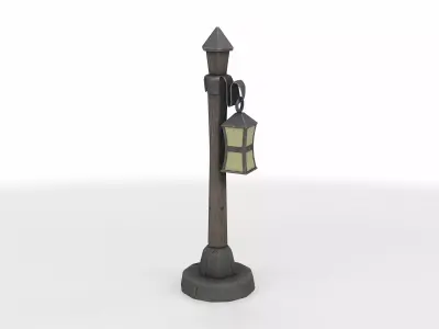 old lamp post 01  3D model