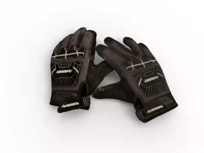Husky work gloves used 3D model