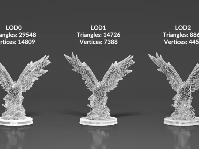 0001-08 Large Eagle 3D model