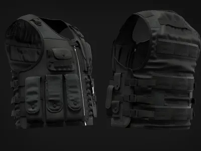 Tactical Vest for men 3D model