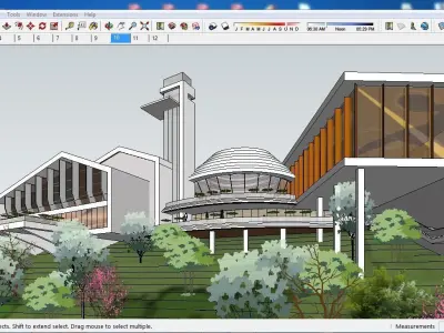 Sketchup Recreational Tourism building B5 3D model