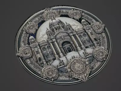 Building House Pendant Medallion 3D print model get