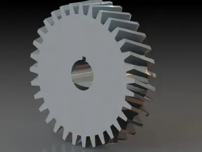 Helical Gear Free 3D model from CGTrader